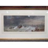 "Yarmouth Beach" watercolour, signed Albert Henry Warren (1830-1911) lower left, framed and