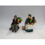 Two Royal Doulton figures "The Balloon Man" and "The Old Balloon Seller" (2)