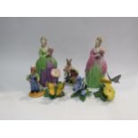 A mixed lot of ceramics including boxed Royal Doulton Bunnykins figures: Plumber and Doctor, also