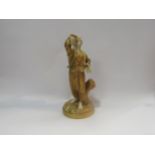 A Royal Worcester figure of a man grasping a snake, a/f, 34cm high