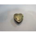 A heart form trinket pot marked 800