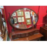 A "James Phillips & Son of Bristol" Georgian revival mahogany dressing table oval mirror the