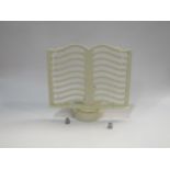 A Robert Welch designed cast iron recipe book stand by Victor, cream coloured