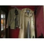A vintage Aquascutum, Regent Street, London, full length weatherproof coat and a half length
