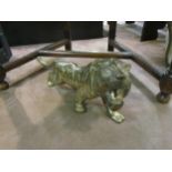 A cast brass tiger, 38cm length