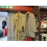 A Burberrys full length lady's weatherproof trench coat and similar jacket (2)