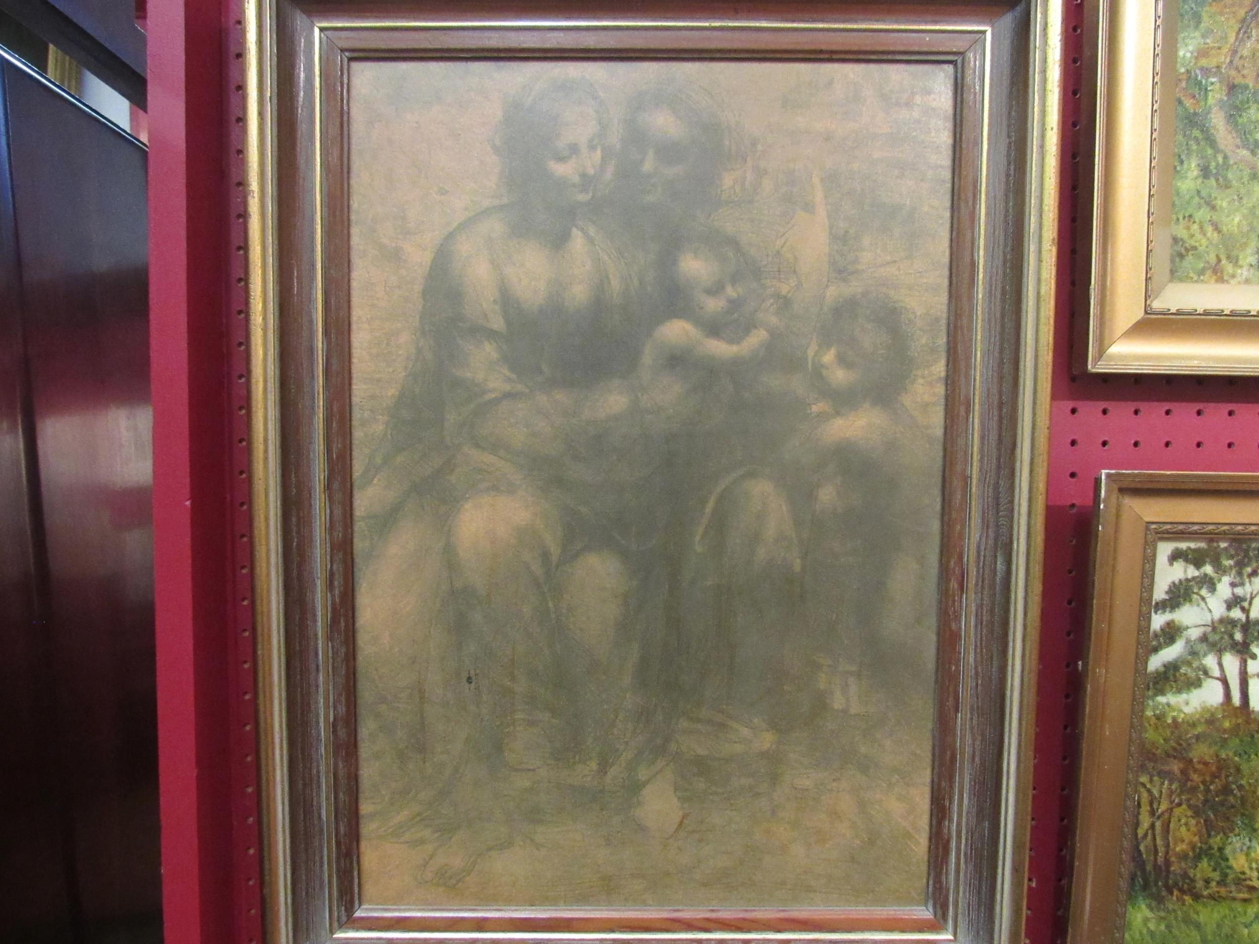 A print after the "Leonardo Cartoon" depicting the Virgin and child with St.John the Baptist and