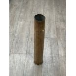 A Russian anti-aircraft / tank brass shell case