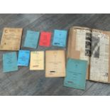 A quantity of WWII ephemera and newspaper cuttings together with Royal Artillery instruction books