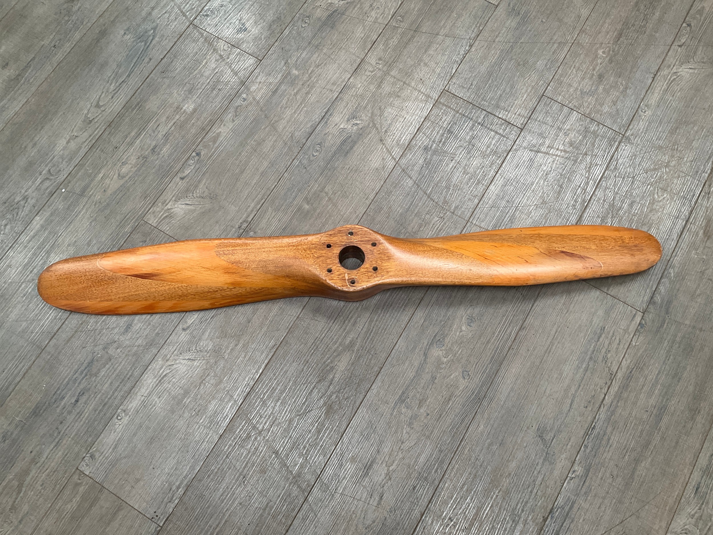 A segmented wood propeller, approx 125cm long. - Image 2 of 2