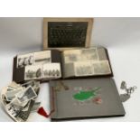 A photograph album and loose photographs depicting post-war infantry, service in Cyprus, soldiers on