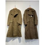 Two Elizabeth II British Army officer's great coats