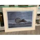A Michael Rondot limited edition print ‘Black Jet’ depicting Lockheed F117A landing with