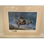 A Michael Rondot limited edition print ‘Evergreen Wessex’ depicting HC2s of No. 72 Squadron,