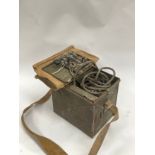 A WWII British field telephone set
