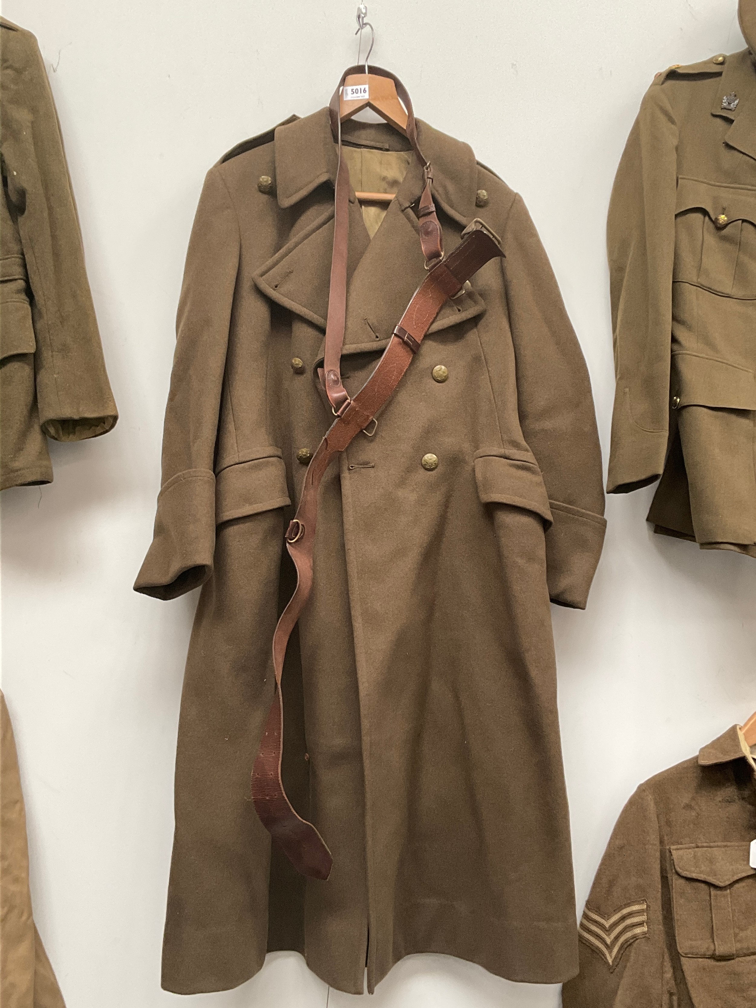 A WWII officer's uniform to an Lieutenant Colonel in the Intelligence Corps, with jacket,