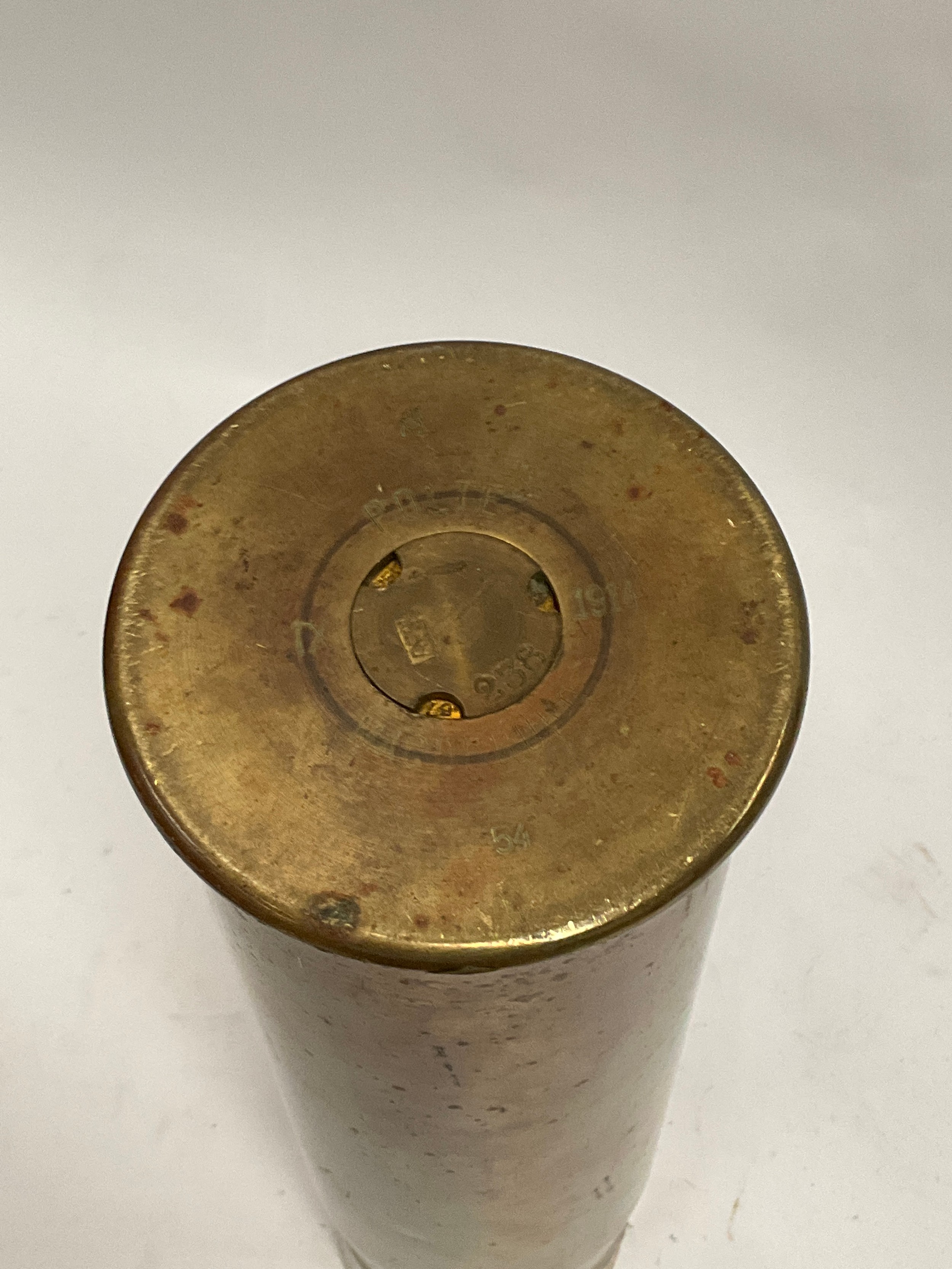 A scarce WWI German U-Boat 88mm shell case, dated 1914 - Image 2 of 2