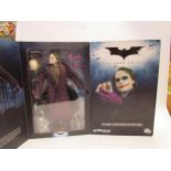 Two DC Direct 1:16 scale Batman The Dark Knight The Joker deluxe collector figures (2, one missing