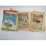 A box of 1970's and 1980's comics including The Beano, Pippin, Yogi etc