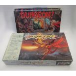 Three TSR role playing fantasy boardgames to include Dungeon! (x2) and Dragon Lance