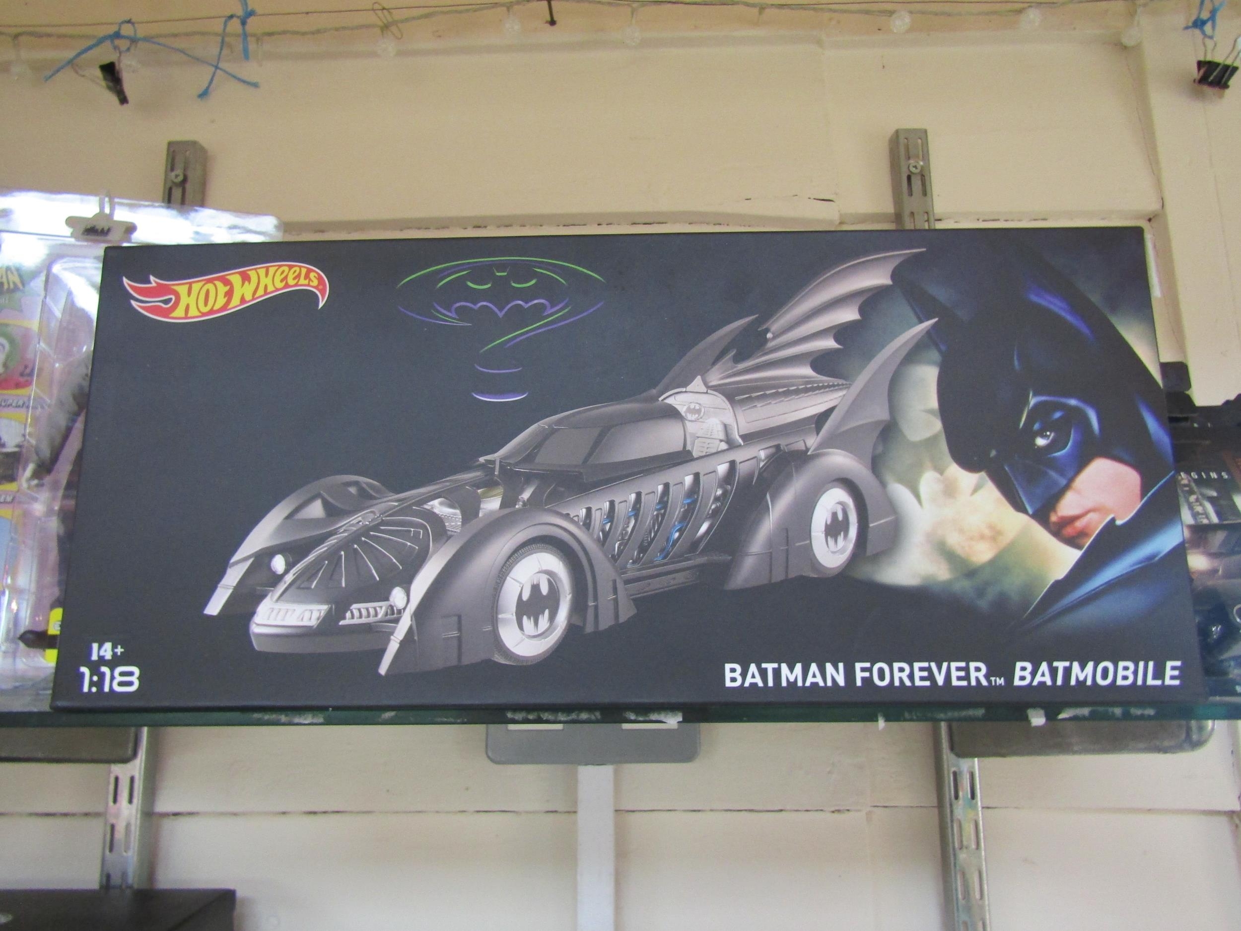 A boxed Hot Wheels 1:18 scale Batman Forever Batmobile - Image 2 of 2