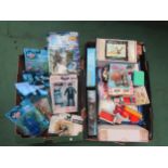 Assorted toys and action figures including Men In Black, A Bugs Life, Small Soldiers etc (boxes