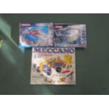 A Meccano Motorized Set 4 together with two Meccano Multimodel sets (3)
