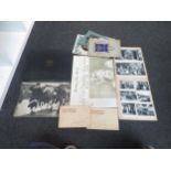 Assorted ephemera including "Endelig!" book documenting the end of WW2 in Norway, 1930's film