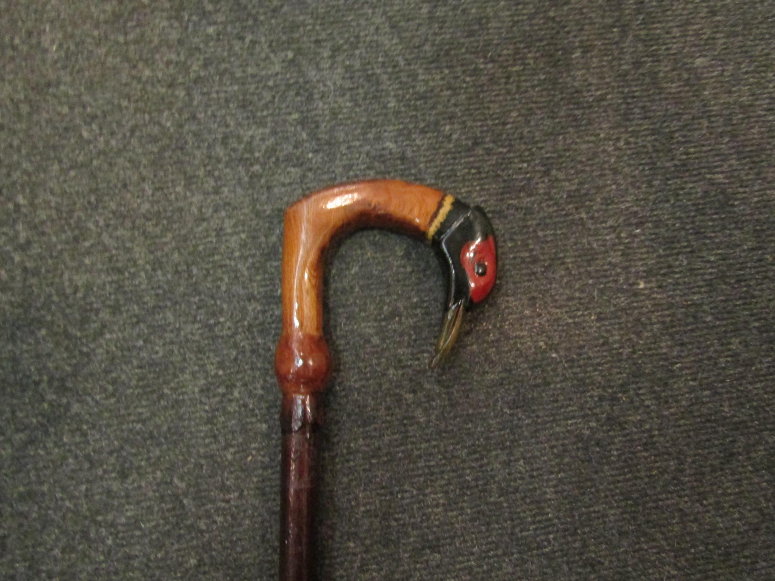 A Pheasant head walking cane - Image 2 of 2