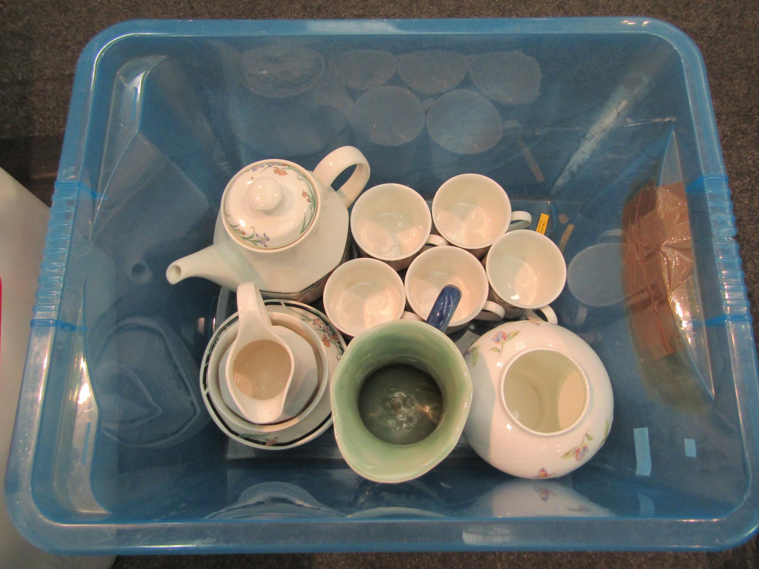 A box of Aynsley ceramics and a Royal Doulton "Juno" tea set for six, one cup missing - Image 2 of 2