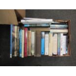 A box of Mountaineering, Polar exploration, etc related books including Apsley Cherry-Garrard "The