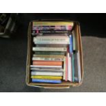 A box of mainly art books etc., including David Hockney, Toulouse Lautrec, Tamara de Lempicka,