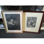 Two 19th Century engravings, one a portrait of Herman Doomer after Rembrandt, the other an