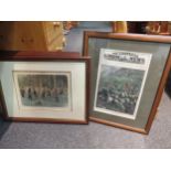 Six framed and glazed hand-coloured shooting and hunting engravings from The Illustrated London News