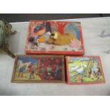 A picture cube "Magic Roundabout" puzzle, made in France, with two others