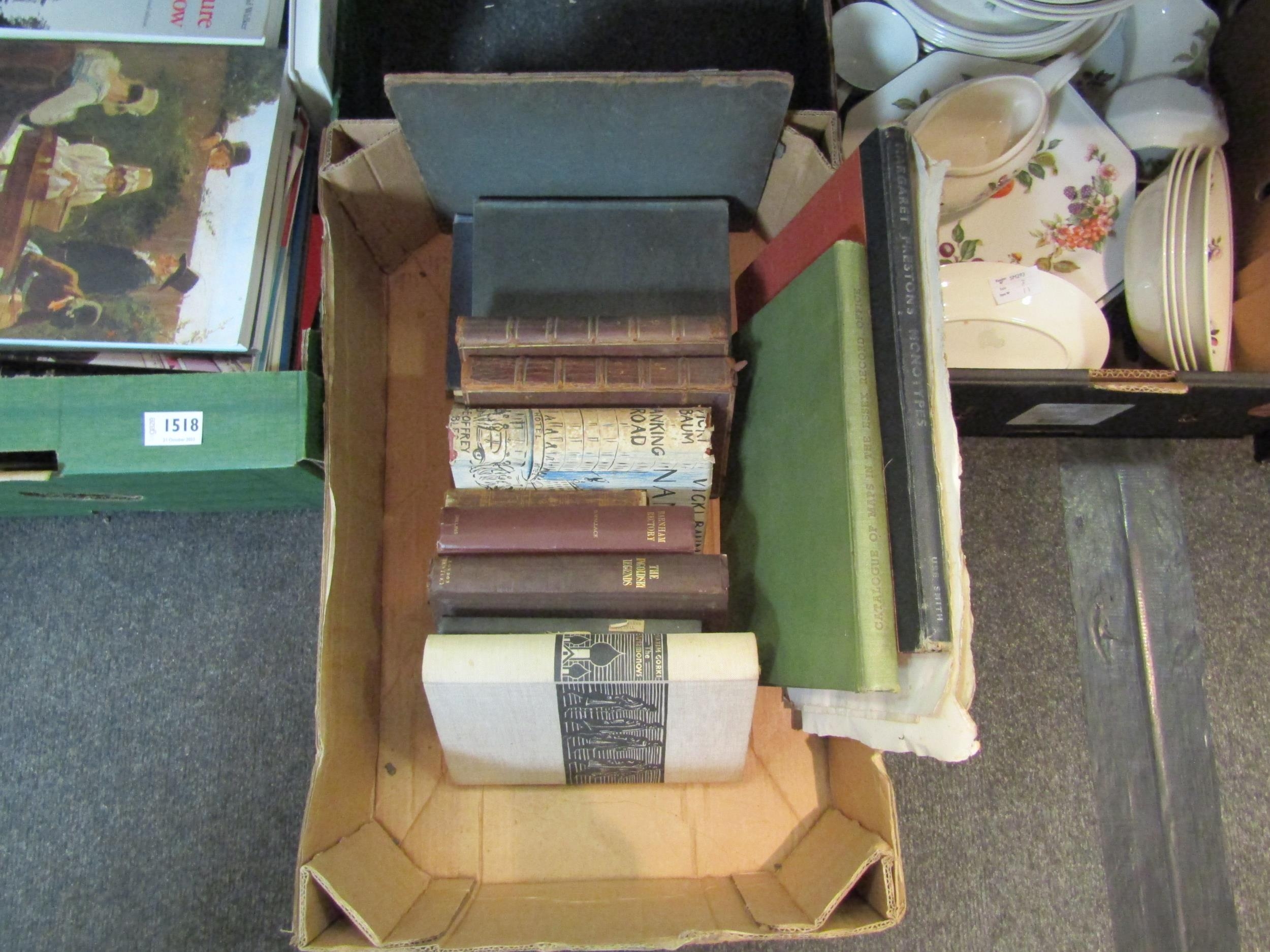 A box of mixed books, including antiquarian etc