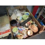 A box of assorted pottery and china items etc