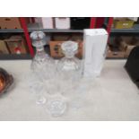 A selection of cut glass including Royal Brierley and Cuchulainn crystal