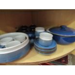 A selection of Denby pottery including Chatsworth tea cups and saucers