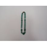 A jade style bead necklace