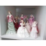 A group of lady figures, Doulton etc (10)