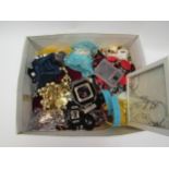 A quantity of costume jewellery including bracelets, rings, necklaces etc