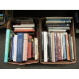 Two boxes of architecture related books, including Regency, Georgian, Design, Country Houses, etc;