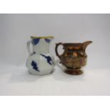 Two jugs, Masons Ironstone and lustre ware