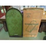 A boxed Corinthian bagatelle board with accessories
