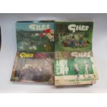 Nine Giles books including series 8, 13, 16, 19x2, 25, 26, 27, 29th and two Andy Capp volumes No. 27