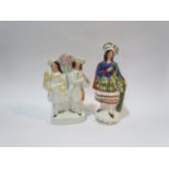 Two Staffordshire figures including Highland lass