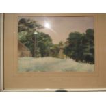 WILLIAM BROWN: A watercolour titled "Heysham Church 1959", signed A.W. Brown, framed and glazed,
