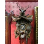 A Black Forest style cuckoo clock, a/f