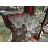 A collection of cut glass wine grasses, Edinburgh crystal and other makers, (14)